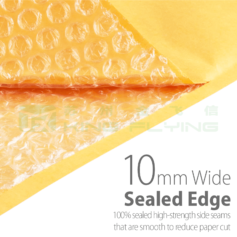 High Strength Reusable Custom Eco Friendly Kraft Paper Bubble Bag