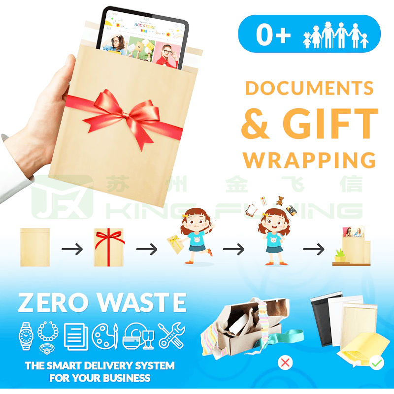 Wholesale Book Packaging Printing Kraft Paper Bubble Mailer