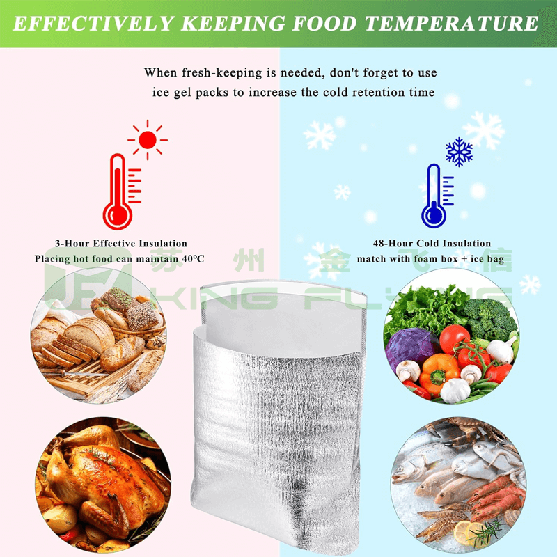 Flexible And Strong Cold Chain Packaging Bag With Aluminum Coating