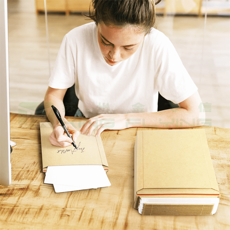 Custom Biodegradable Expandable Kraft Paper Gusset Cardboard Packaging Envelope