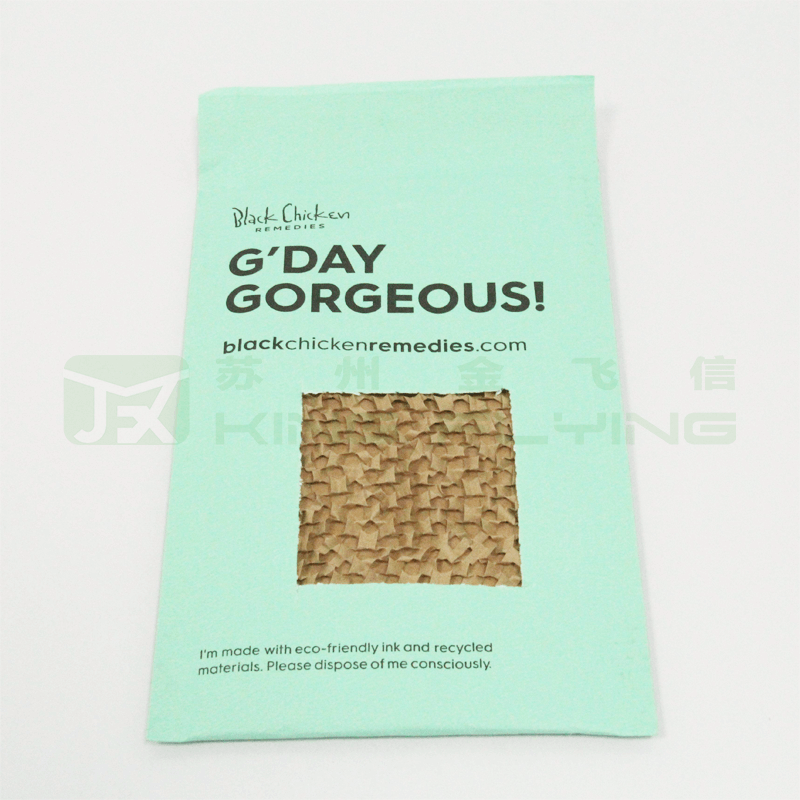 Seal Sealing Kraft Honeycomb Paper Courier Packaging Mailer For Clothing