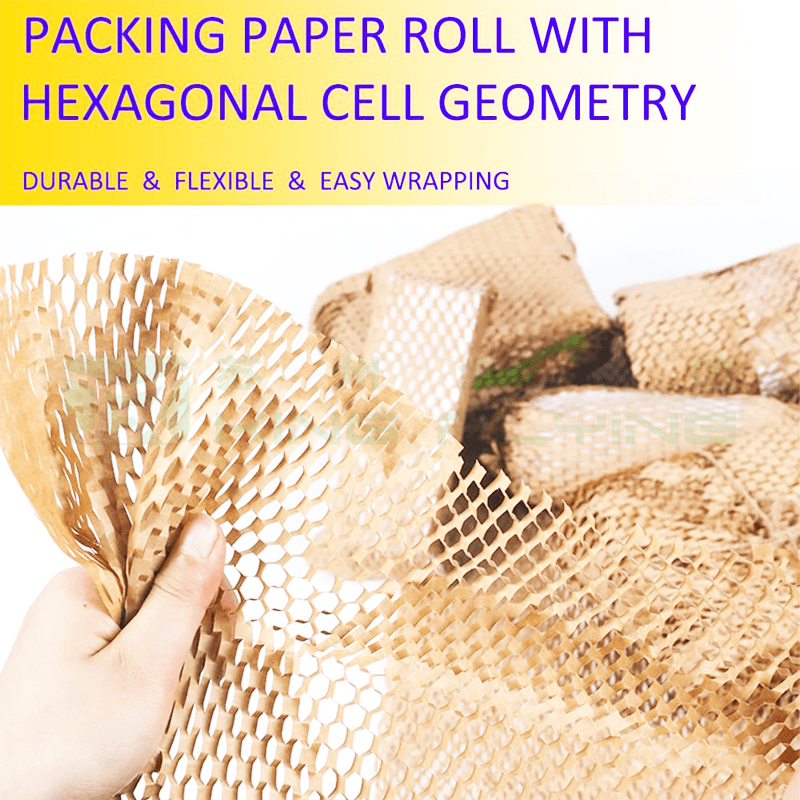 100% Recyclable Protective Filling Buffer Honeycomb Cushion Paper Roll