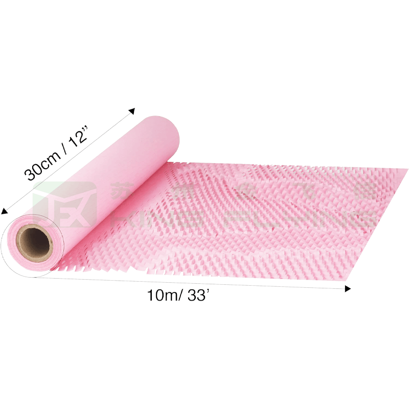 Eco-friendly Biodegradable Recyclable Kraft Wrapping Paper Roll With Honeycomb Cushion