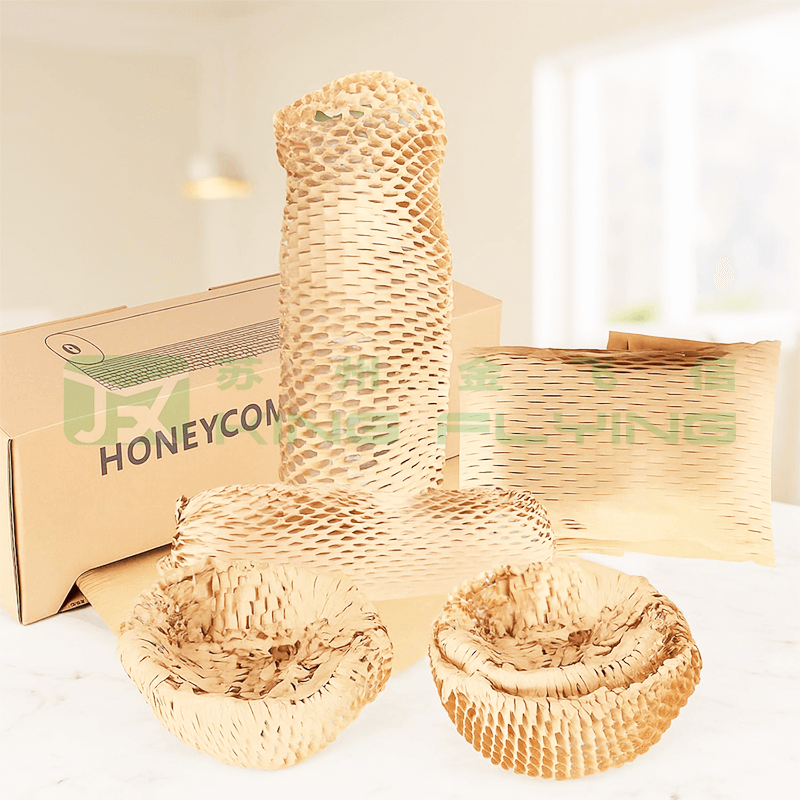Biodegradable Eco-friendly Shockproof Wrapping Recyclable Honeycomb Cushion Paper Roll