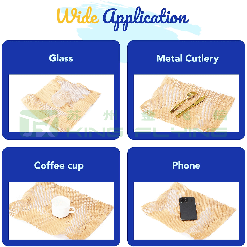 Logo Custom Honeycomb Kraft Paper Packaging Wrapping Cushion Sheet