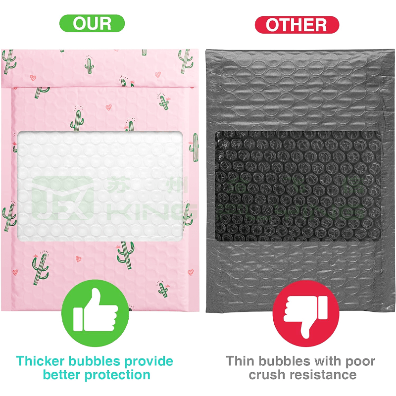 Custom Logo Poly Bubble Shipping Bag For E-Commerce Gifts Packaging