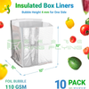 Space-Efficient Collapsible Bubble Cooler Bag For Compact Storage Food Packaging