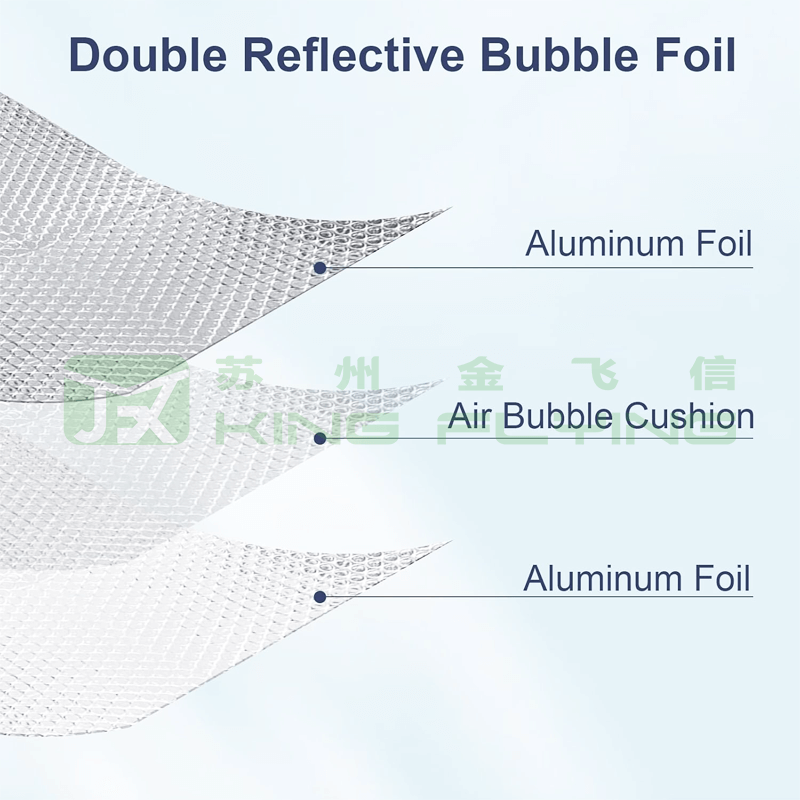 High R-Value Fireproof Reflective Double Bubble Aluminium Heat Insulation Material