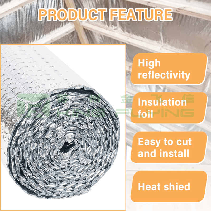Reflective Aluminum Foil Bubble Insulation Thermal Packaging Material
