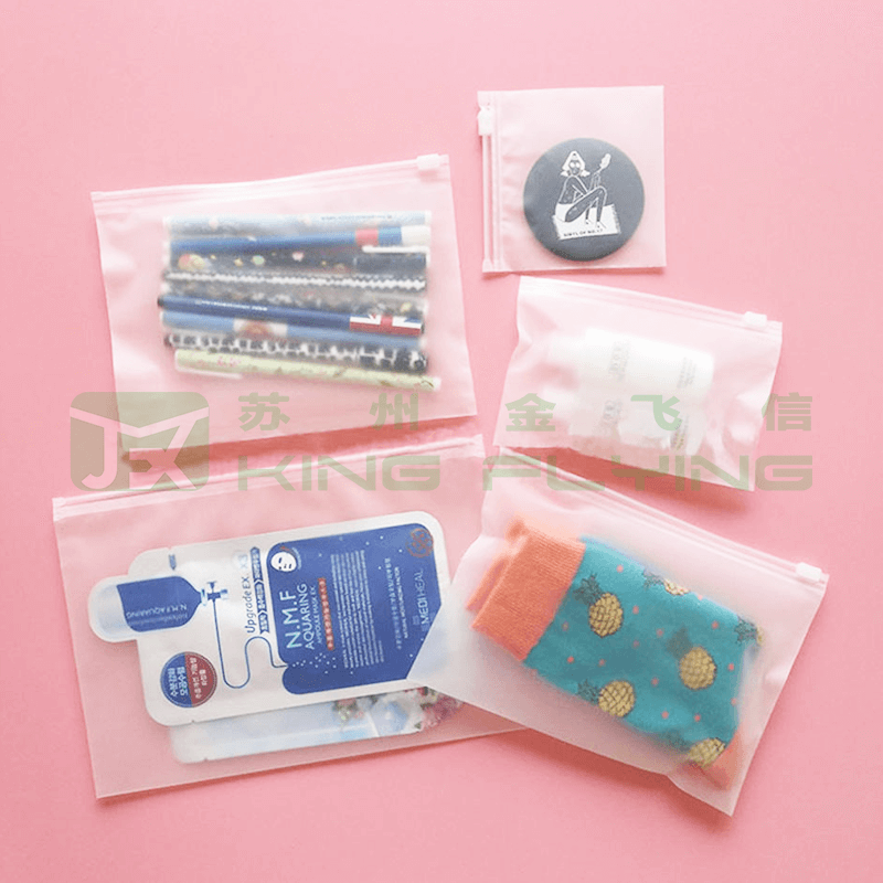 Zip Lock Biodegradable Clear Jewelry Frosted Plastic Packaging Bag