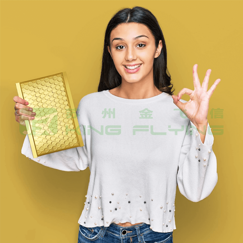 Custom Logo Metallic Bubble Mailer Clothes Shopping Packaging Bag