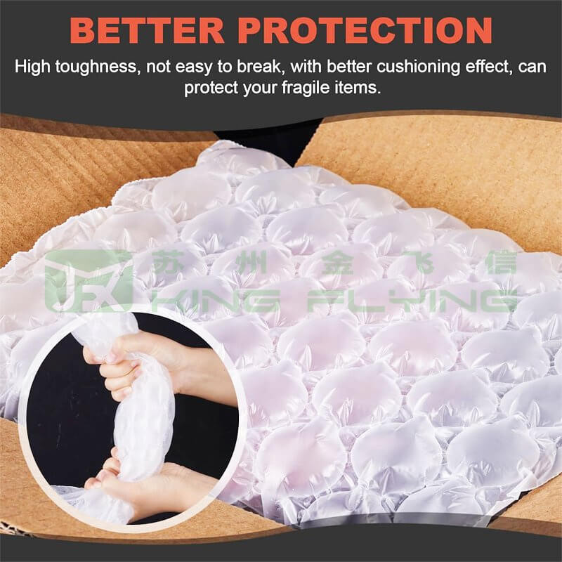 PA PE Transparent Cushion Inflatable Air Bubble Protective Packaging Film