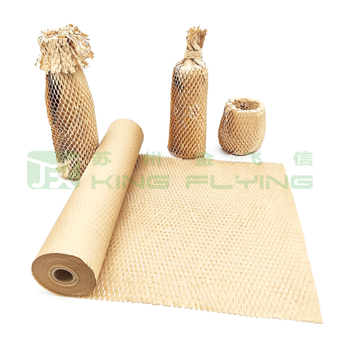 Christmas Kraft Honeycomb Paper Packaging Roll For Gift Wrapping