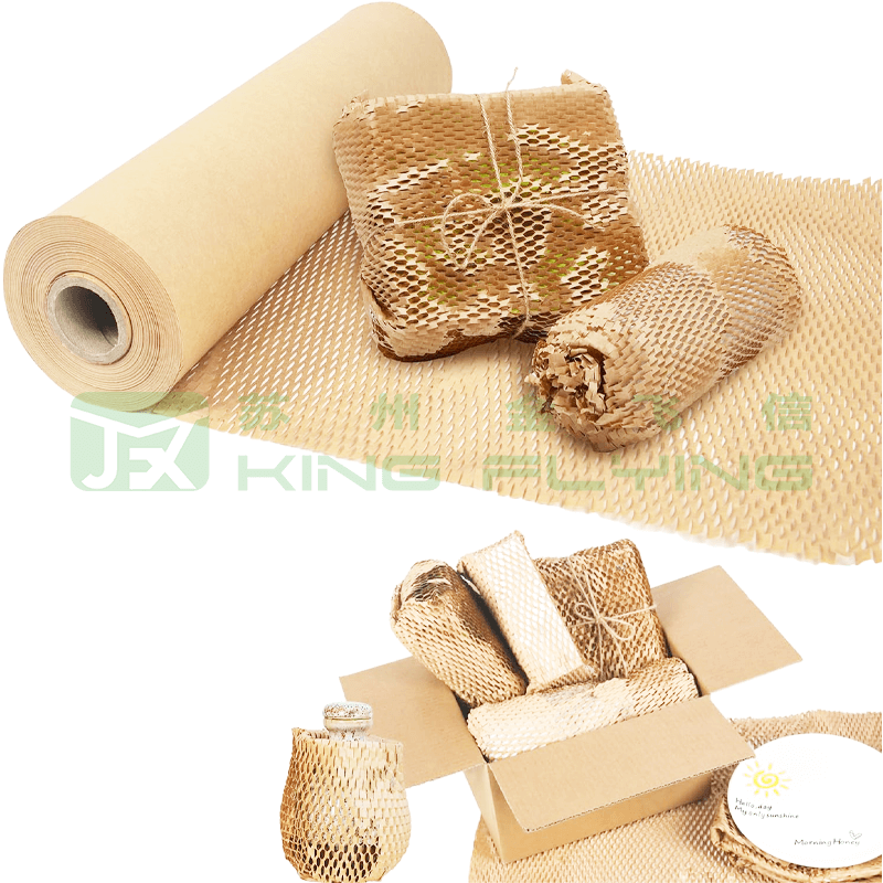 Recyclable Kraft Honeycomb Paper Roll For Christmas Wrapping