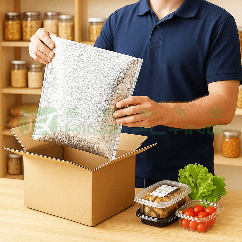 Custom Disposable Takeout Aluminum Foil Thermal Insulation Food Delivery Bag