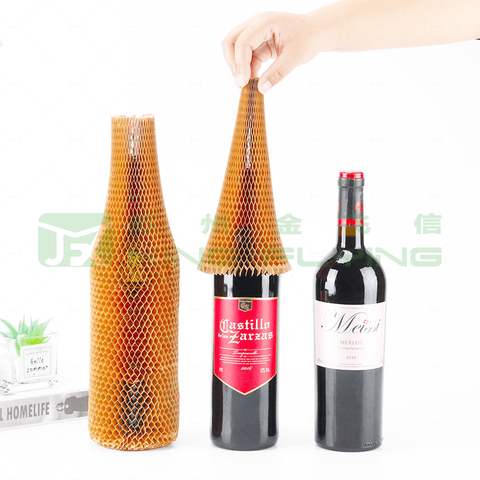 Biodegradable Recycled Protection Design Honeycomb Red Wine Bottle Packaging Sleeve