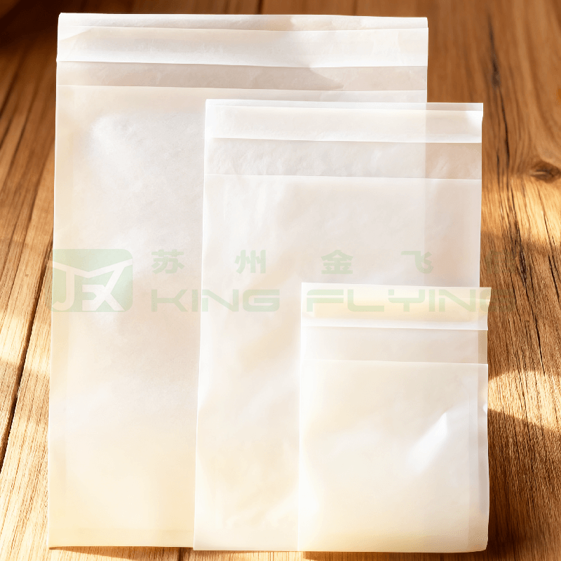 Custom Size Biodegradable Recycled Waterproof Wax Coated Glassine Paper Bag
