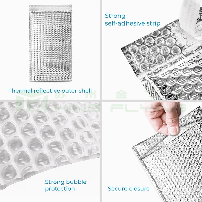 Waterproof Factory Metallic Bubble Bag For Christmas Gifts Packaging Delivery