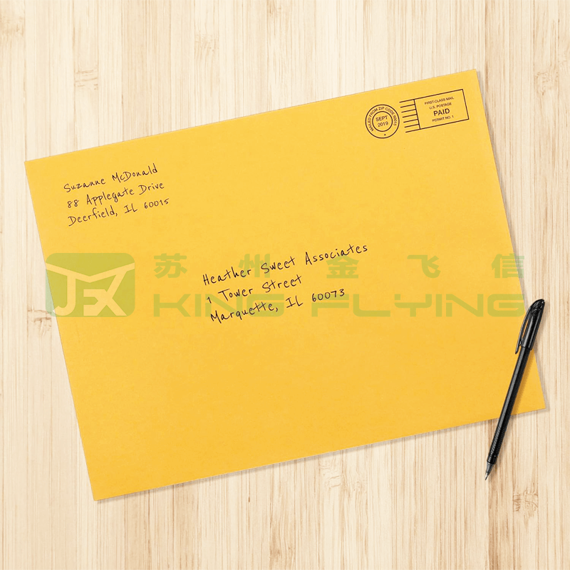 Size Paper Recycled Kraft Expandable Cardboard Envelope For Fabric
