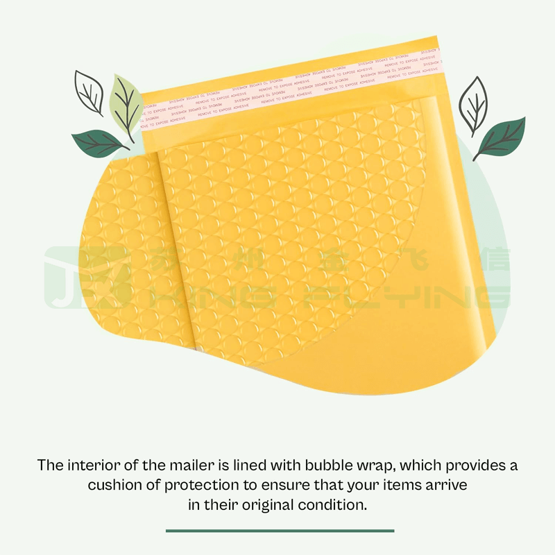 Shock Resistant Kraft Bubble Packaging Mailer For Delivery