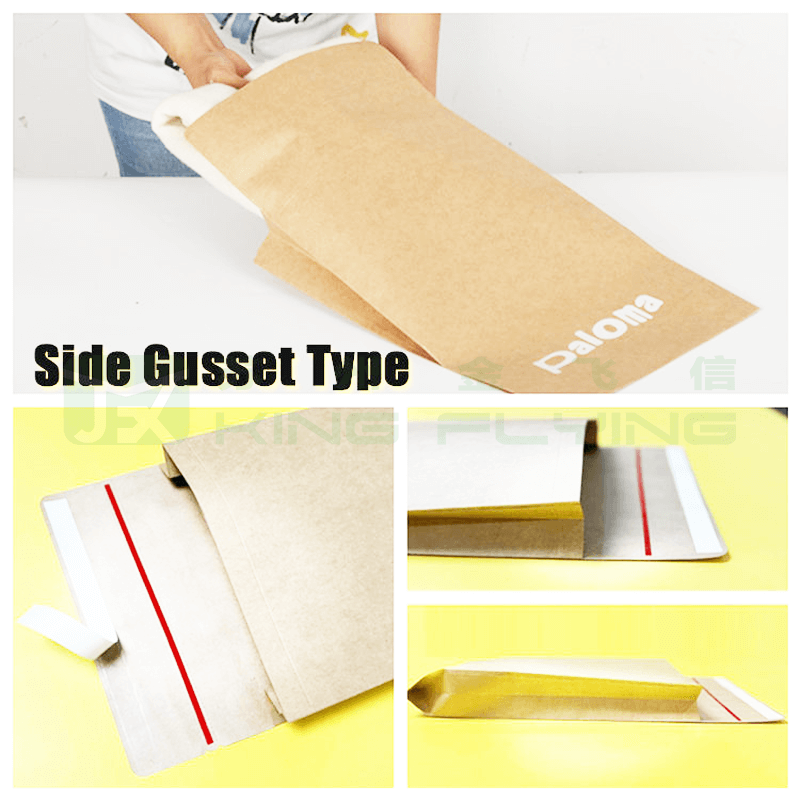 Custom Logo E-Commerce Apparel Packaging Eco-Friendly Kraft Postal Paper Bag