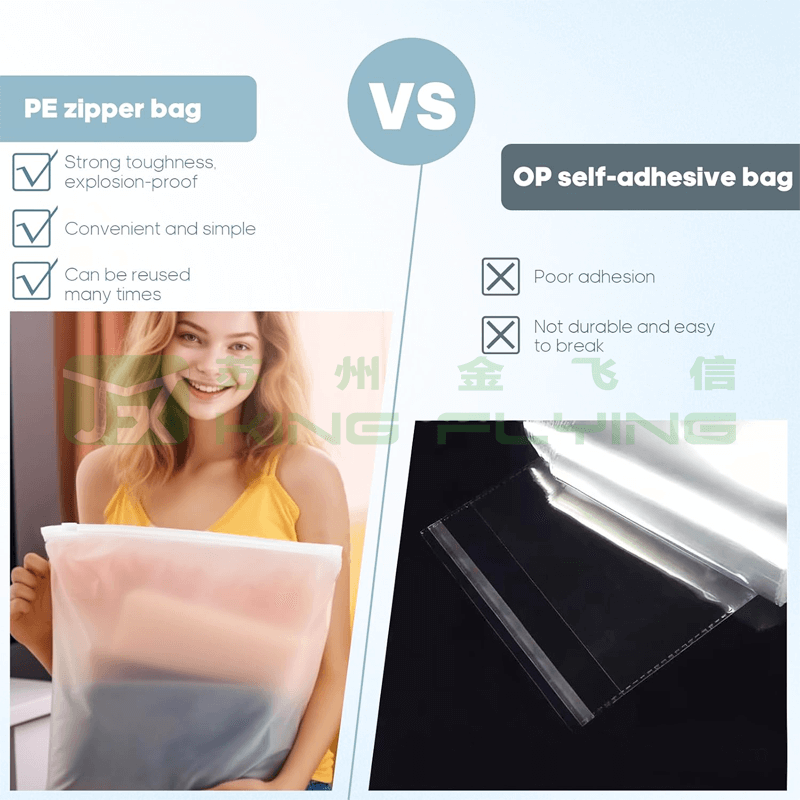 Custom Zipper Zip Lock Transparent Frosted PE/ EVA Plastic Garment Bag