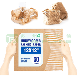 Logo Custom Honeycomb Kraft Paper Packaging Wrapping Cushion Sheet