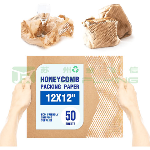 Logo Custom Honeycomb Kraft Paper Packaging Wrapping Cushion Sheet