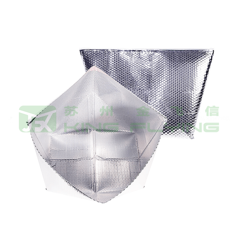 Space-Efficient Collapsible Bubble Cooler Bag For Compact Storage Food Packaging