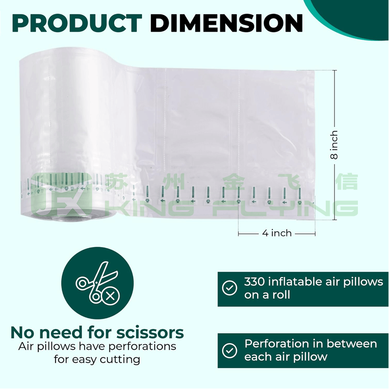 Custom Eco-Friendly Packaging Inflatable Air Pillow Bag For Shockproof Protection