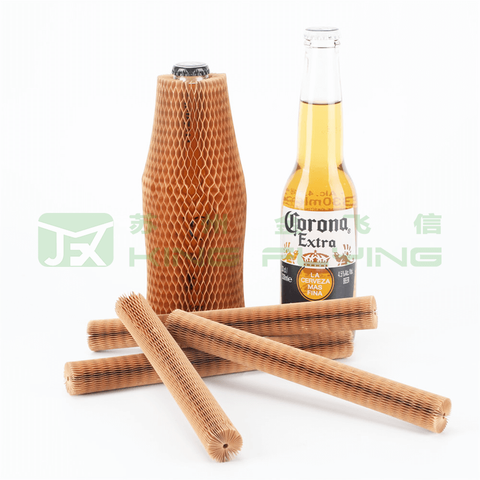 Sustainable Wine Bottle Protector Honeycomb Protective Packing Paper Sleeve