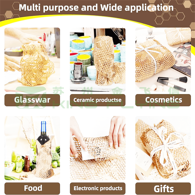 Sustainable Wine Bottle Protector Honeycomb Protective Packing Paper Sleeve