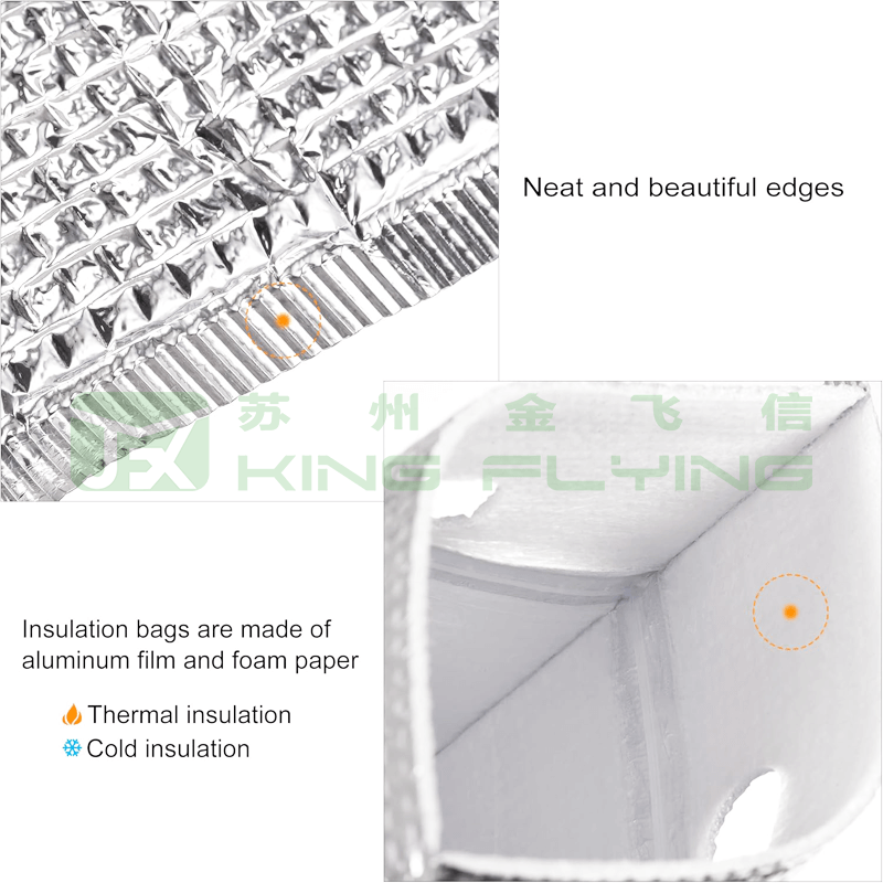 Fresh Food Storage Aluminum Foil EPE Foam Cooler Packaging Bag
