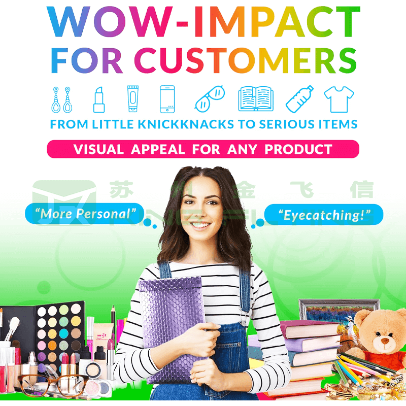 Custom Bubble Padded Cushioned Aluminum Foil Packaging Mailer For Cosmetics