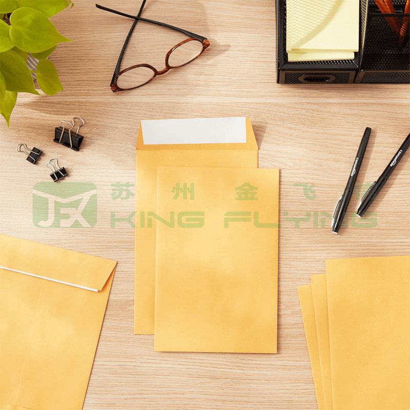 Size Paper Recycled Kraft Expandable Cardboard Envelope For Fabric