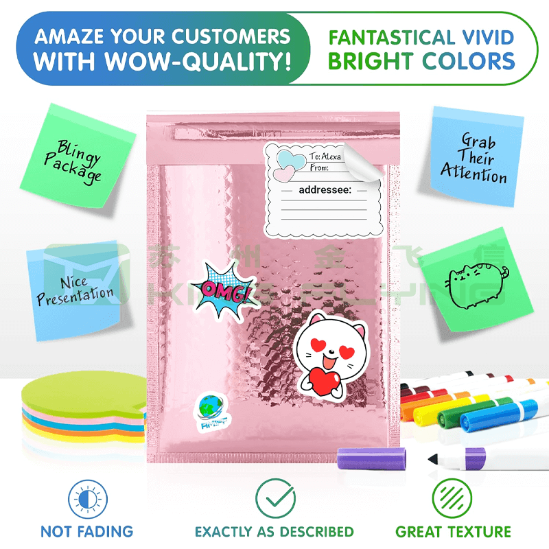 Custom Logo Tear-proof Cushioned Postal Metallic Bubble Packaging Mailer