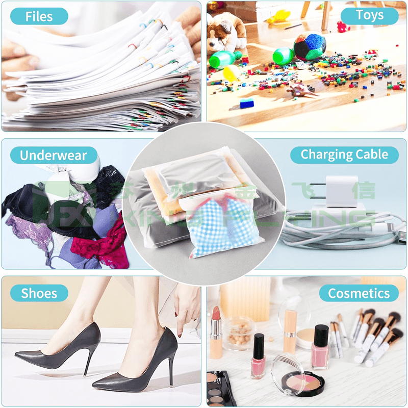 Wholesale Eco Friendly Custom PE Clear Frosted Zipper Bag