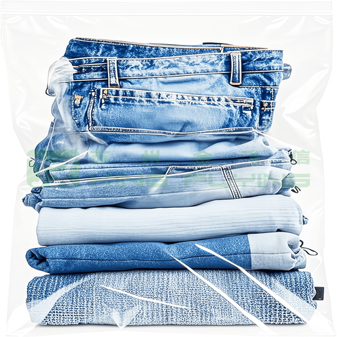 Custom Logo Transparent Frosted Composite Plastic Underdress Packaging Zipper Bag