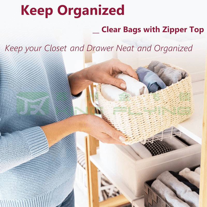 Custom Design Plastic Zipper Packaging Bag For Kids Clothes