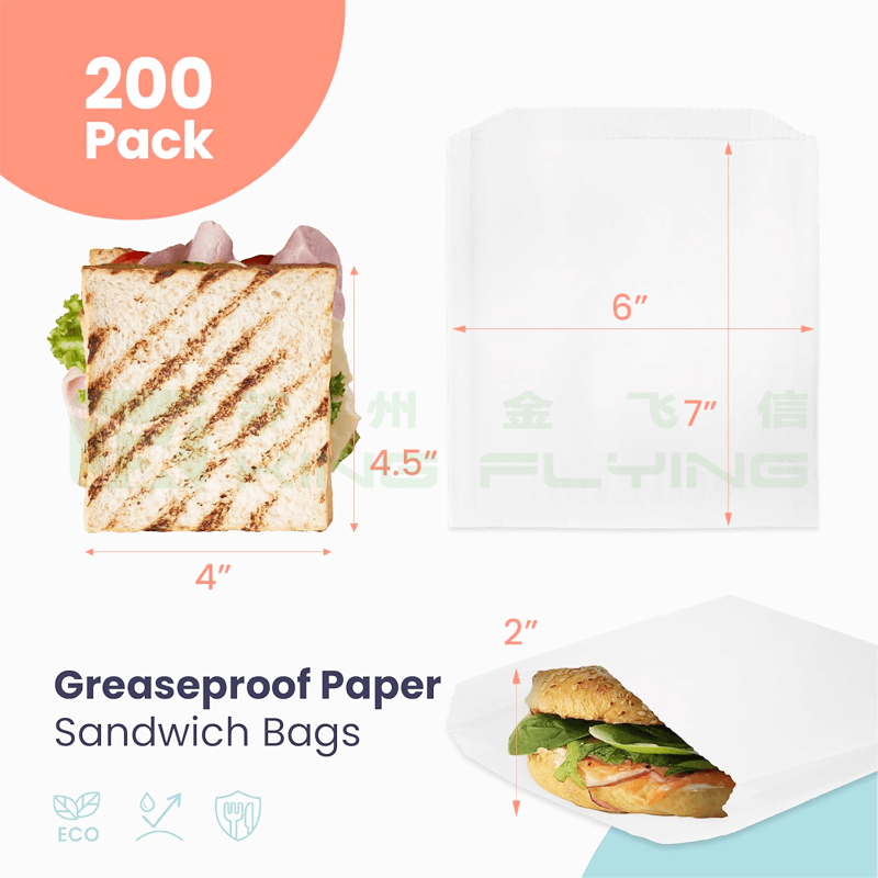 Custom Printed Compostable Eco-Friendly Recyclable Waterproof Glassine Paper Bag