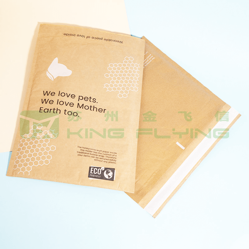 Shipping Honeycomb Cushion Courier Eco Friendly Kraft Paper Packaging Bag