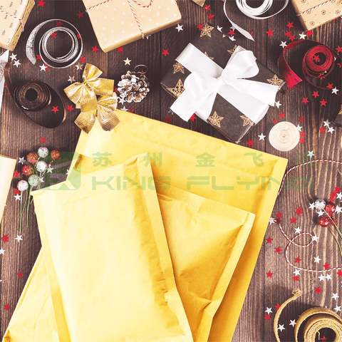 Custom Printed Kraft Bubble Bag For Delivery Courier Packaging