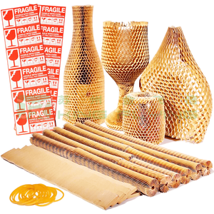 Eco-friendly Biodegradable Recyclable Honeycomb Paper Cushion Sleeve For Fragile Goods