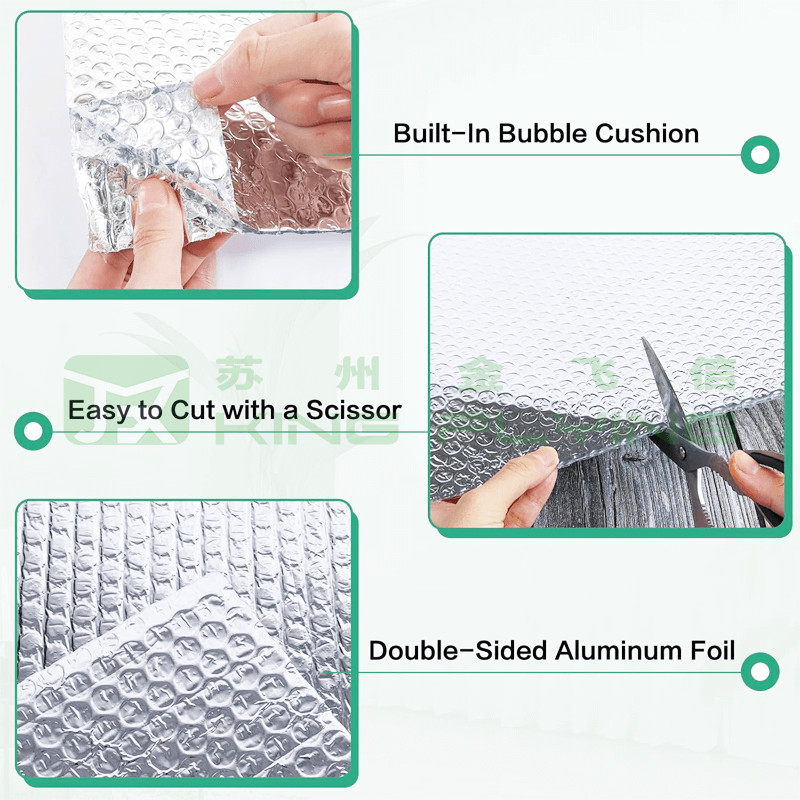 Bubble Double Reflective Aluminum Foil Roof Insulation Sun Shade Material