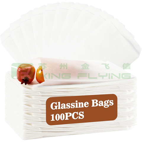 Custom Logo Biodegradable Waxed Glassine Paper Packaging Bag For Shoes