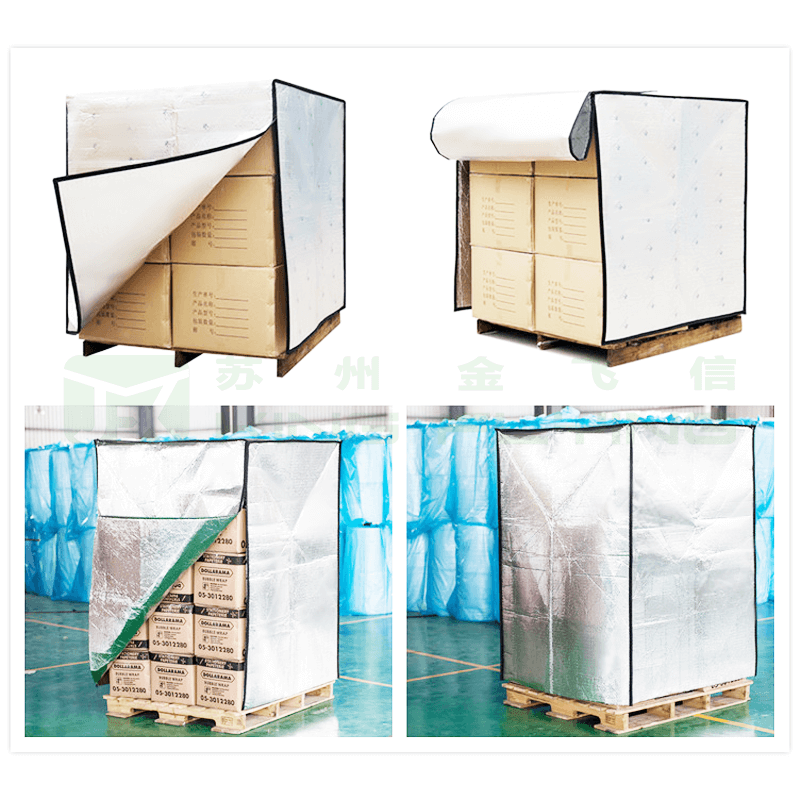 Custom Insulated Double Aluminum Pallet Cover For Seafood