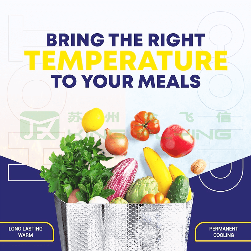 Insulated Foil Bubble Disposable Hot Cold Thermal Food Packaging Bag