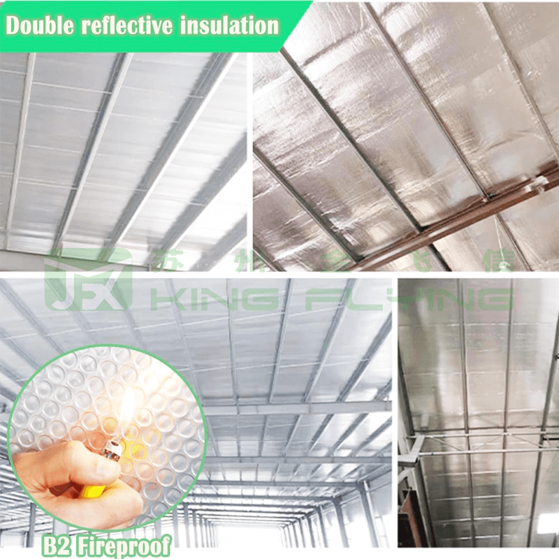 Double Bubble Building Reflective Aluminum Foil Roof Heat Insulation Material
