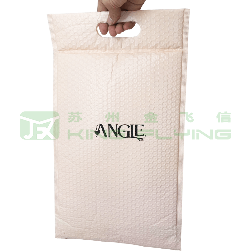 Self-adhesive Shipping Courier Poly Bubble Padded Packaging Envelope With Handle
