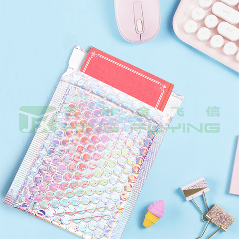 Custom Size Metallic Bubble Waterproof Gift Packaging Bag For Shipping